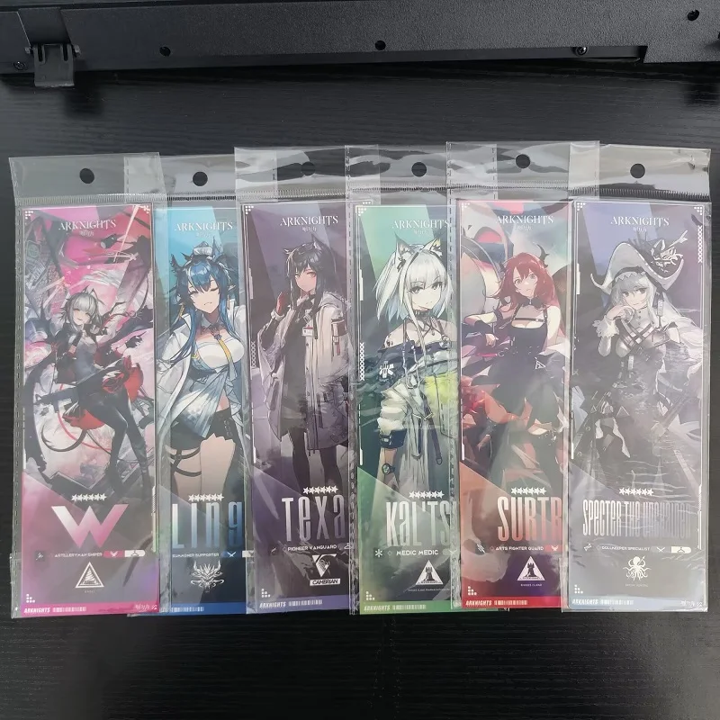 Arknights Anime Figures Lappland Amiya Texas Exusiai Laser Ticket Toy Bookmark Exquisite Christmas Gift Fans Collection Hot Sale