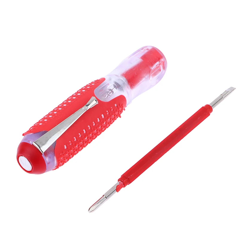 1pcs Red 100-220V Voltage Indicator Cross & Slotted Screwdriver Electric Test Pen Tools