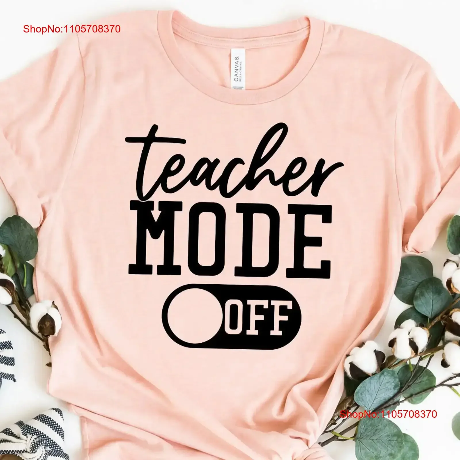 Teacher Mode Off Kindergarten T Shirt Field Trip for Teachers Summer vintage Washed designer clothes graphic Slightly Unisex