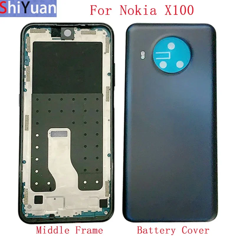 

Housing Middle Frame LCD Bezel Plate Panel Chassis For Nokia X100 Back Battery Cover Replacement Parts