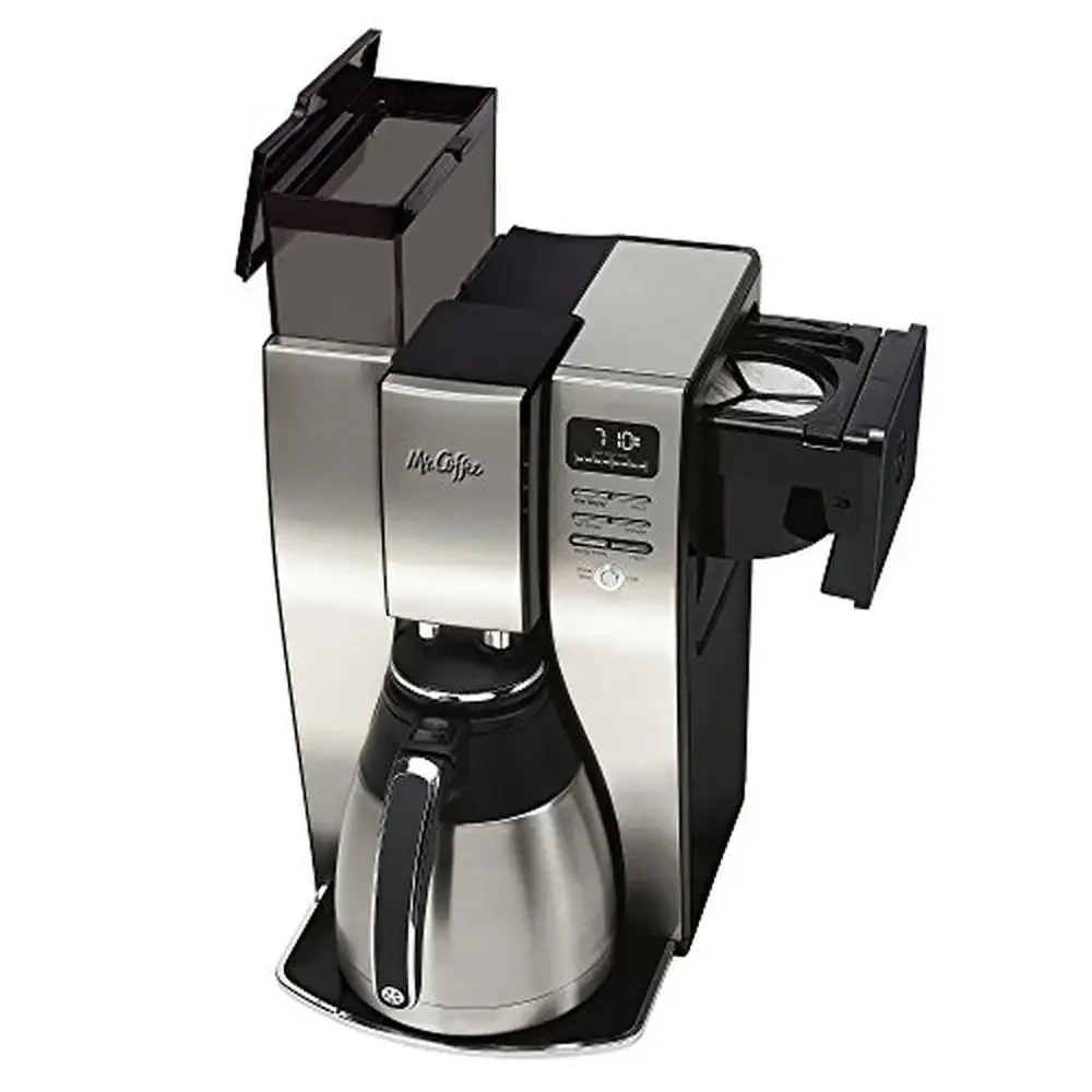 10-Cup Stainless Steel Drip Coffee Machine with Thermal Carafe and Water Filtration BVMC-PSTX95