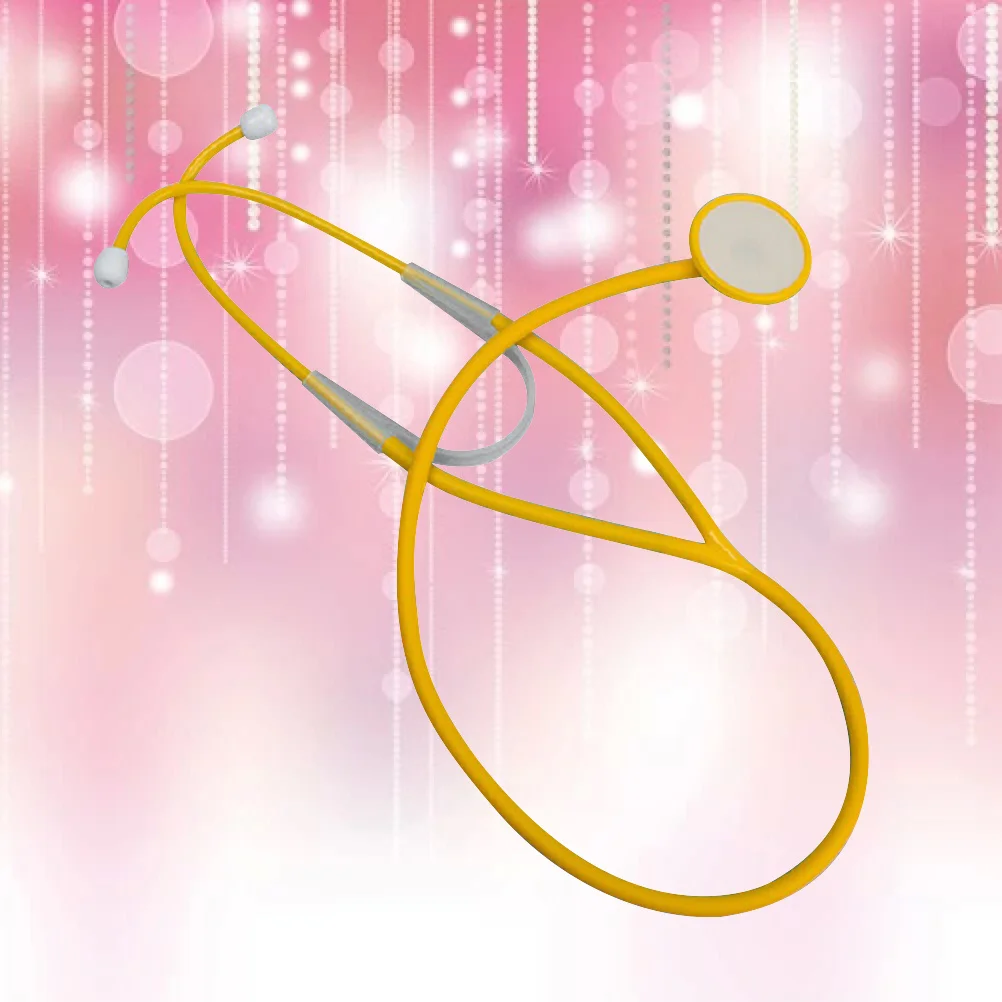 Kit médico de plástico rojo con estetoscopio DIY para niños, juego de accesorios de fiesta puesta en escena