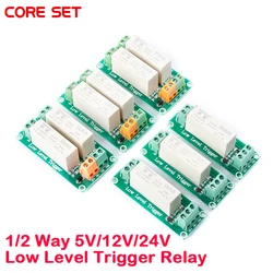 1 2 Channel Way 5V/12V/24V Relay Module Low Level Trigger Solid State Relay DC Control Board DC Single Phase Device For Arduino