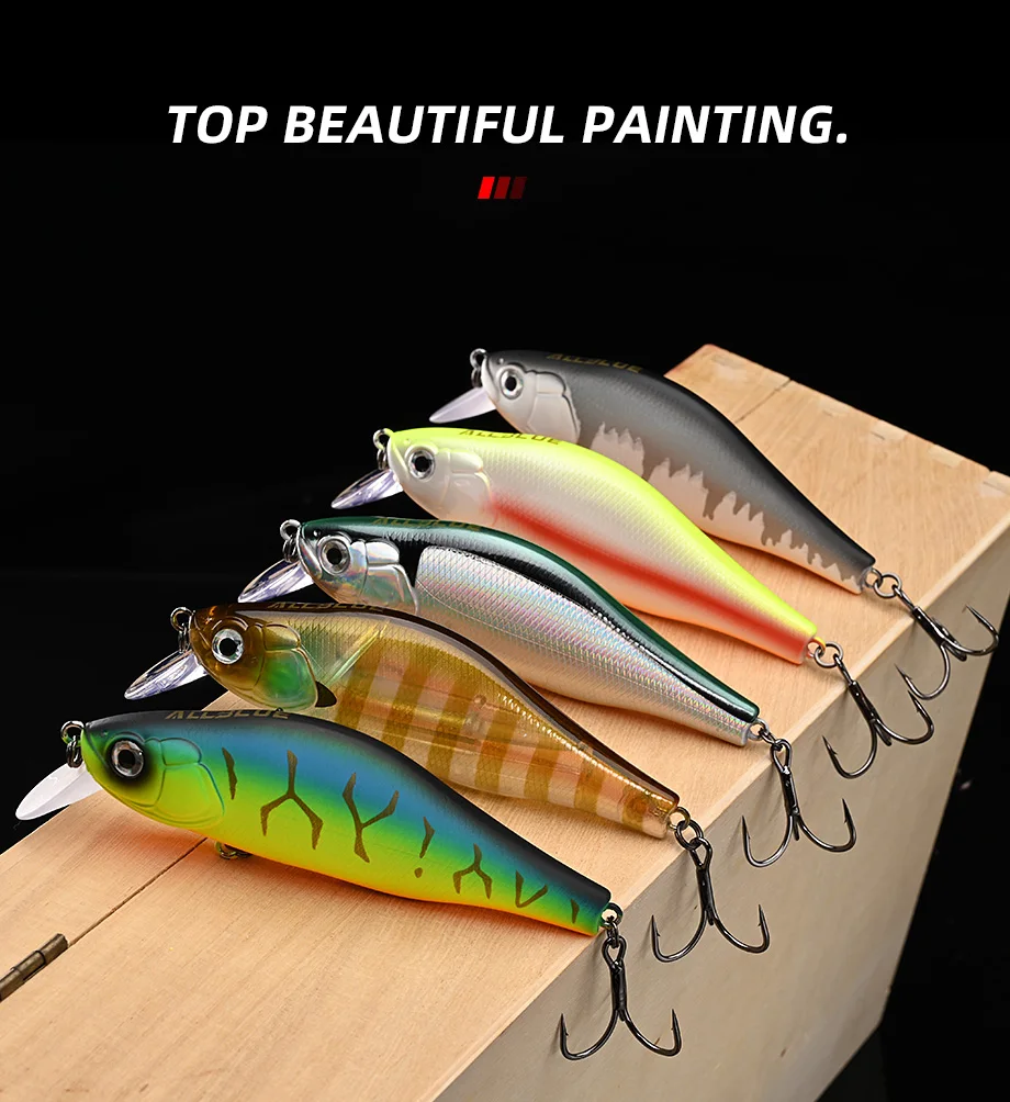 ALLBLUE HUNCH 105SP SR Angelköder Shad 105 mm 28,5 g Suspend Wobbler Minnow 1–1,5 m künstlicher Hartplastikköder Bass Pike Tackle – Detail 4