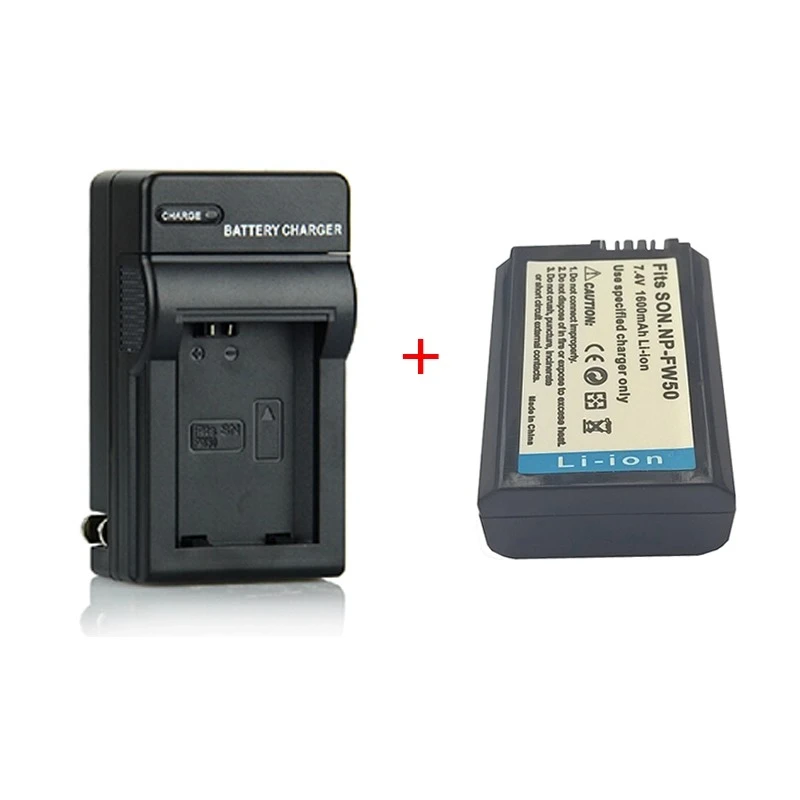7.4 فولت 1600 مللي أمبير NP-FW50 بطارية كاميرا بدون مرآة ، لسوني A630 A6000 A5000 A7r A7 M2 Nex 5t