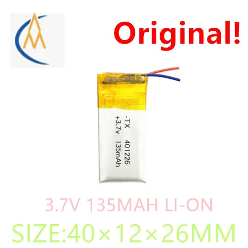 401226 lithium battery 135mah temperature measuring Bracelet lithium battery 401225 recording pen polymer lithium battery with p