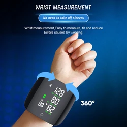 LED large screen wrist sphygmomanometer USB multifunctional elderly blood pressure and heart rate monitor digital sphygmomanomet