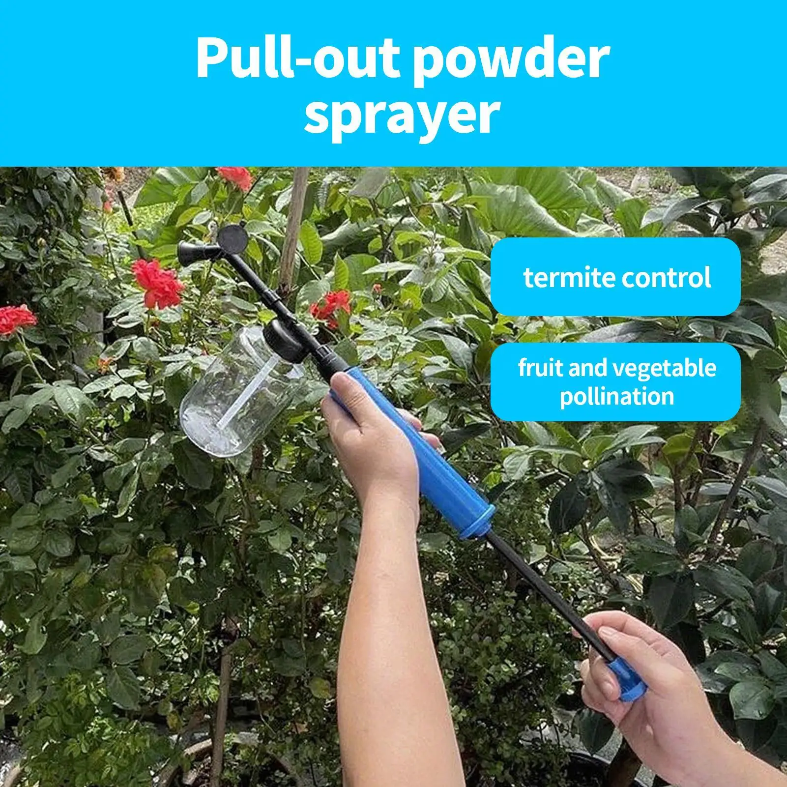 Flower Pollinator Tool Garden Powder Dispenser Adjustable Fast Even Pollination Tool For Kiwis Vegetables Strawberries Pears