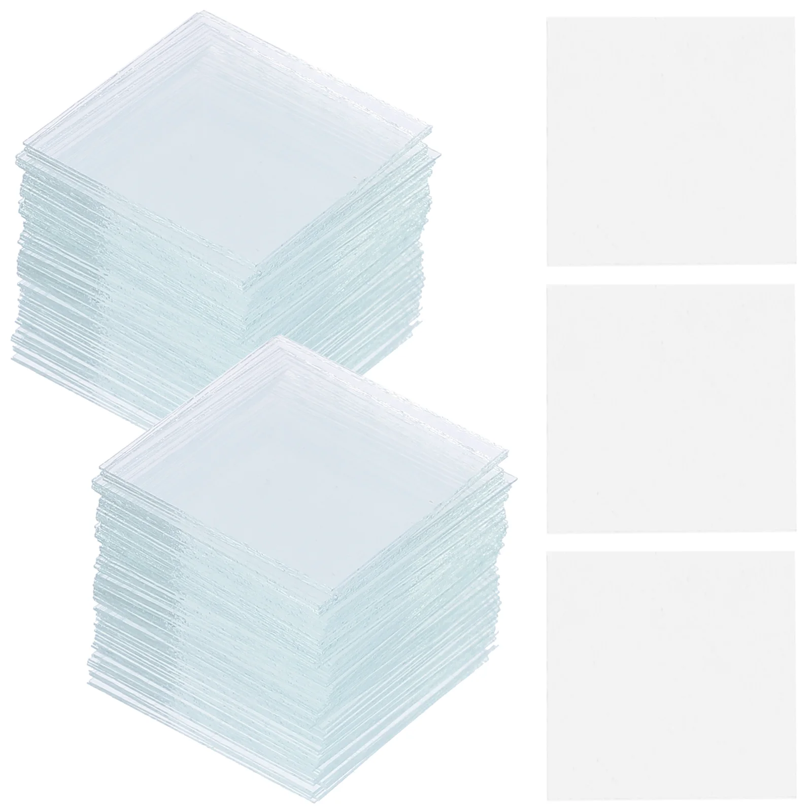 500 Pcs Microscope Slide Pre-cleaned Cover Slips Slides Blank Square Coverslip Labs Glass Clear