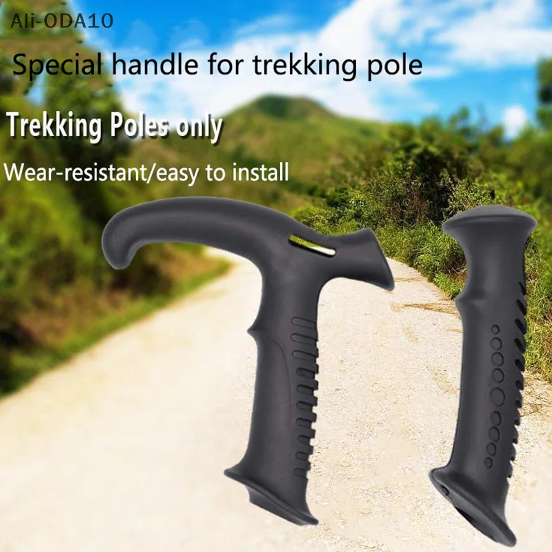

2Pcs Monopod Handle Adapter T-handle/Straight Walking Stick Cane Converter Trekking Pole Handle Grip For Hiking Climbing
