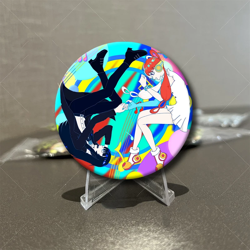 New Ado Kyogen X Uta Soft Button Pin I Love Ado Vintage Anime Brooch Badge Bag Decor Accessories Fans