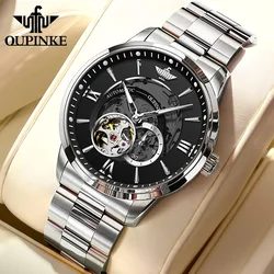 OUPINKE 3190 Automatic Man Watch Hollow Out Japan Import Movement Mechanical Wristwatch for Men Luxury Chronograph Men's Watches