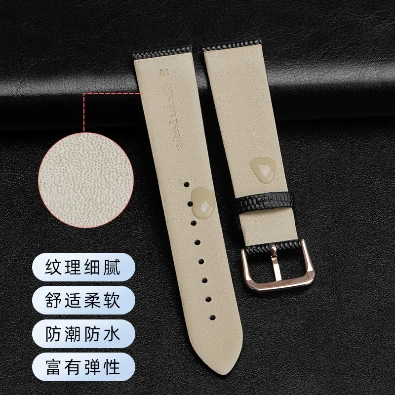 Lizard Pattern Calf Leather Watchband Straps Universal Wrist Band 12mm 14mm 16mm 18mm 20mm Men Women Watch Band Belt Accessories