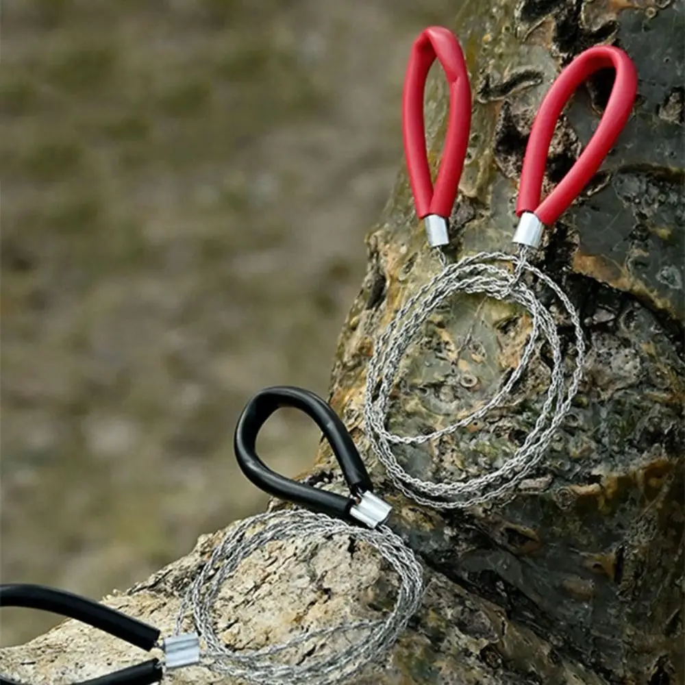 

4-strand Stainless Steel Wire Saw with Handle Manual Outdoor Camping Survival Tool Portable Mini Hand Steel Wire Saw