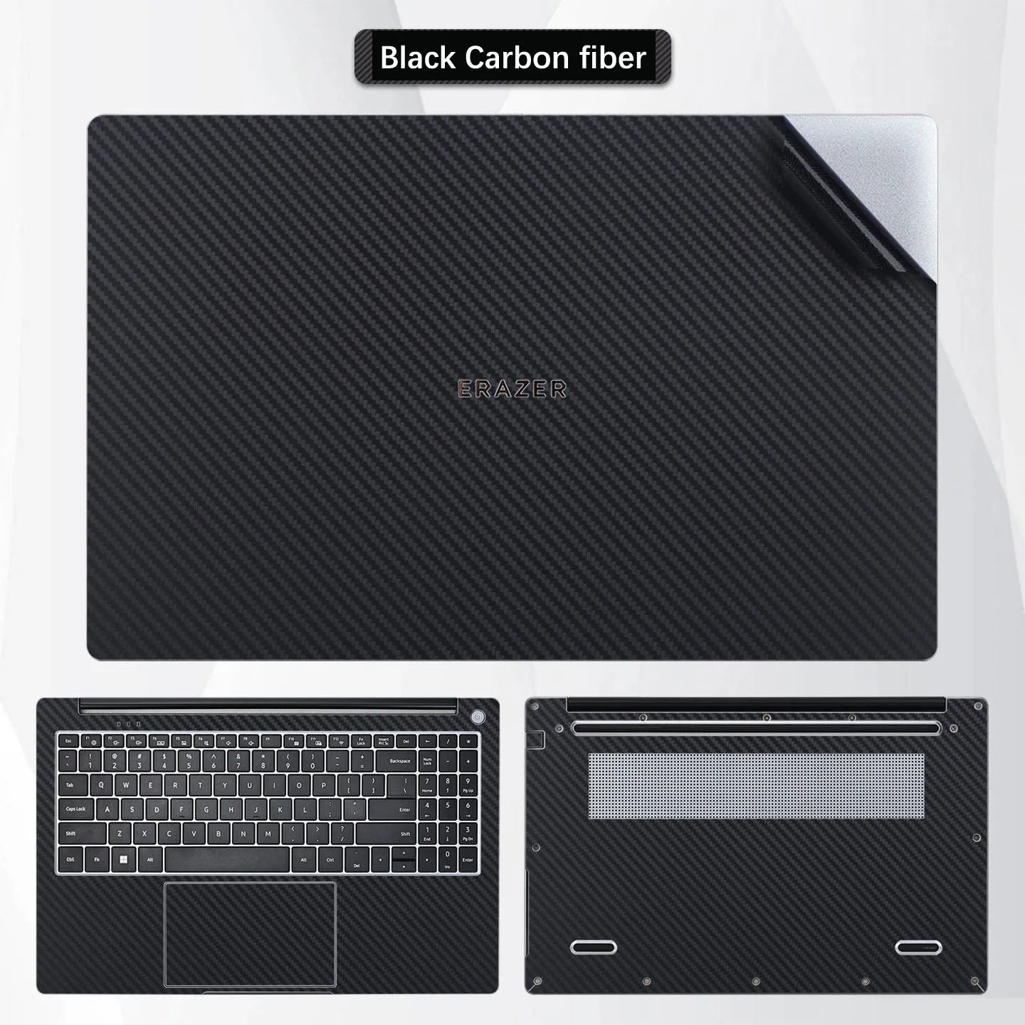 Pre-cut 1PCS Top+1PCS Palmrest+1PCS Bottom Skin Sticker Cover Case Film for Lenovo ERAZER P14H 14.1