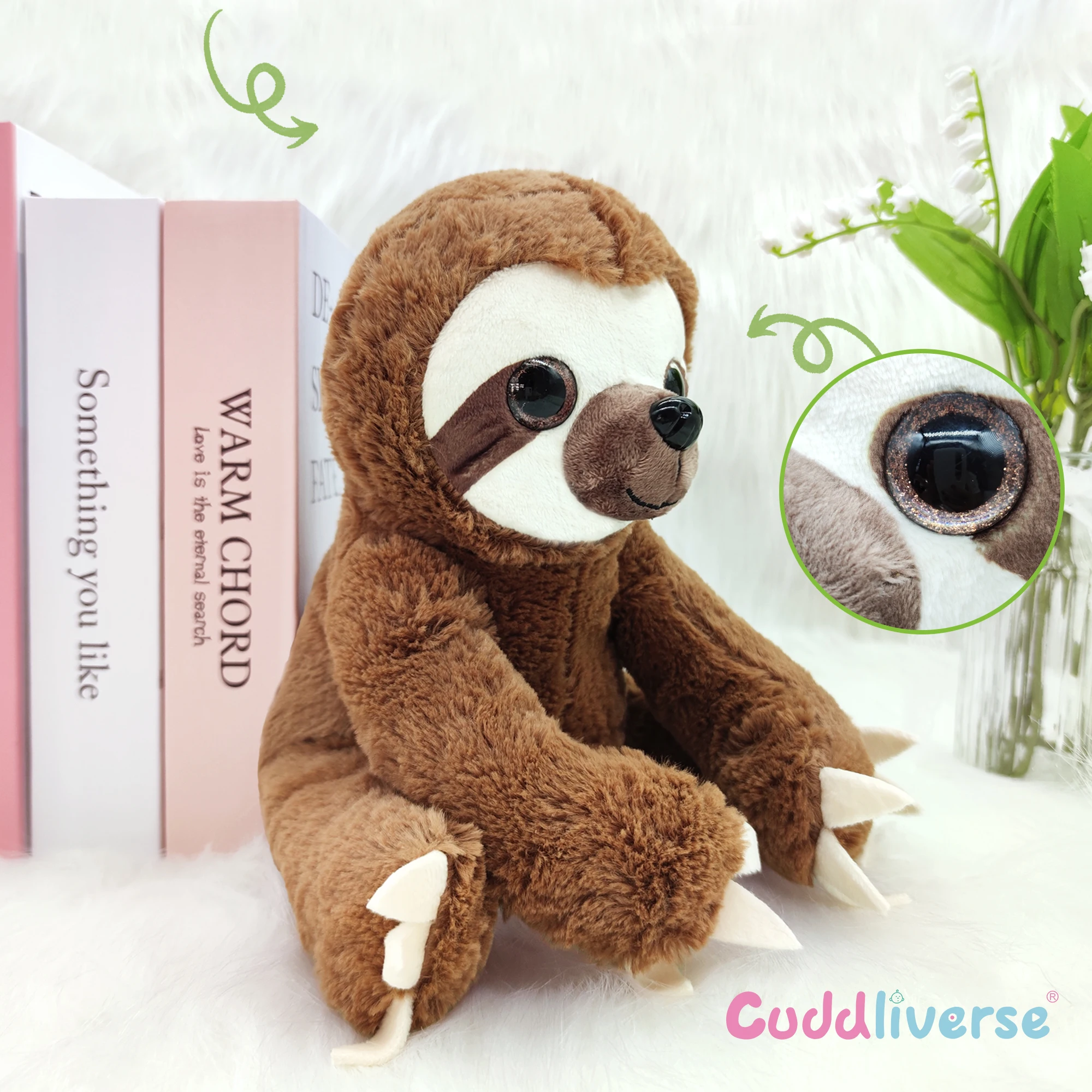 Cute and adorable gray sloth plush doll, be a carefree sloth, the best party gift, children's photography accessory