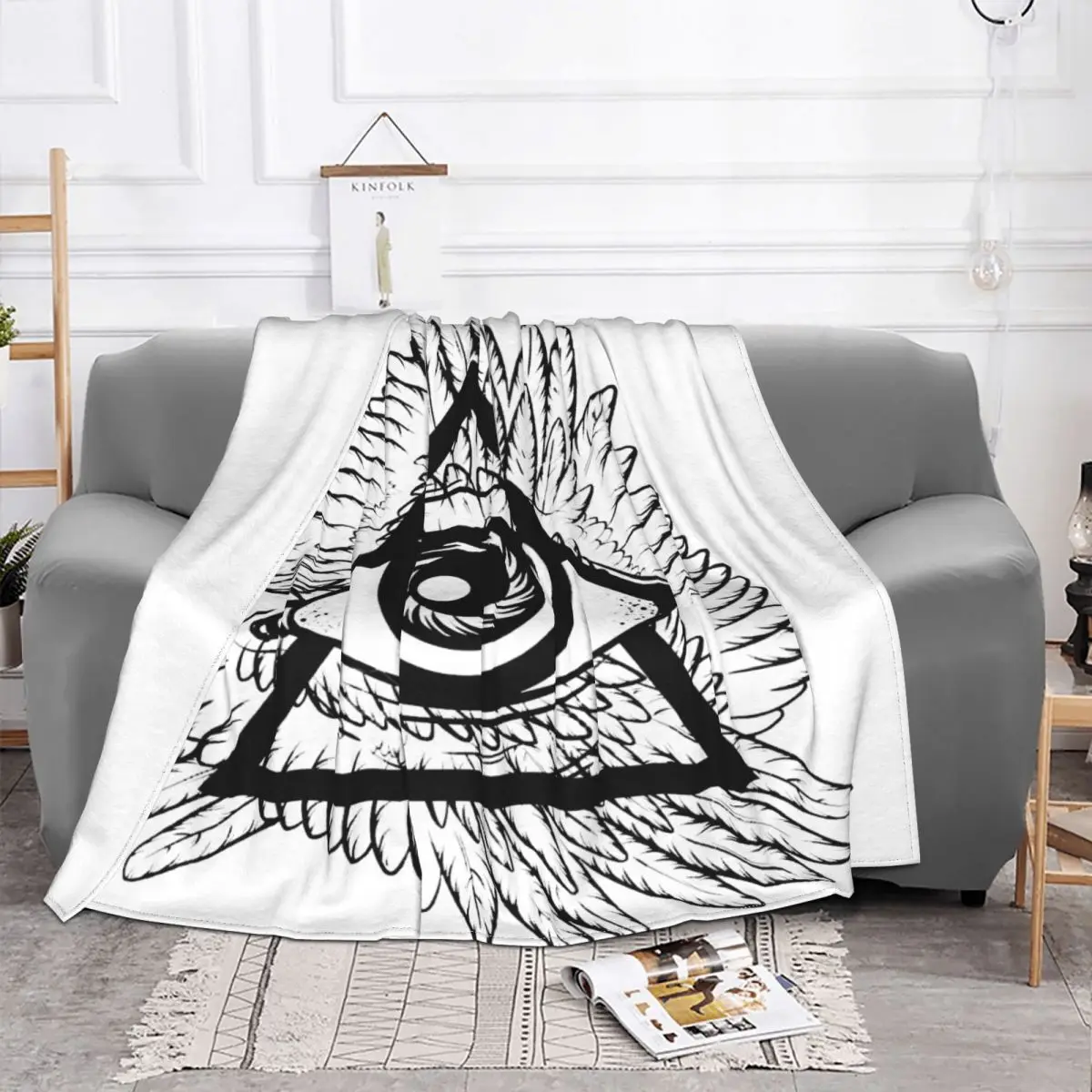 Illuminati Eye 503 Bedroom Throw Blanket Custom Blanket Personalized Throw Blanket