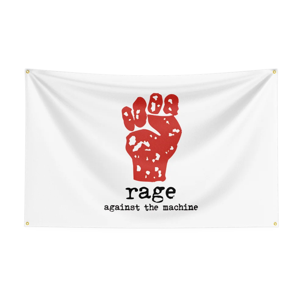 3x5 Ft Heavy Rock Band R-Rage Against the Machines Flag Polyester Digital Printing Banner for Bedroom Out Door  Decoration