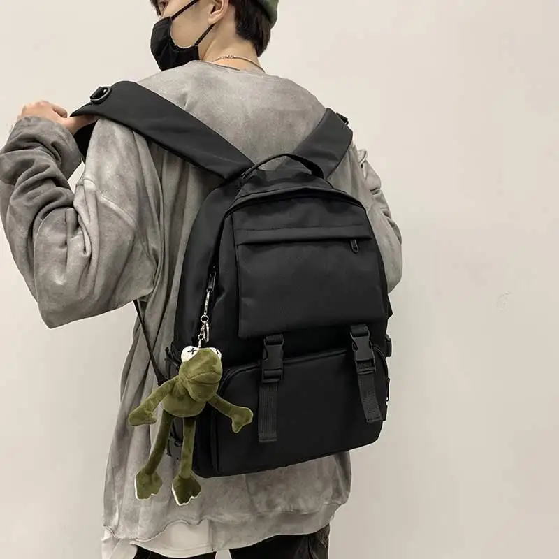 Backpacks Women Solid Travel Unisex Multi-storage Womens All-match Collage Bags Big Capacity School Bag Ulzzang Chic Couples Ins