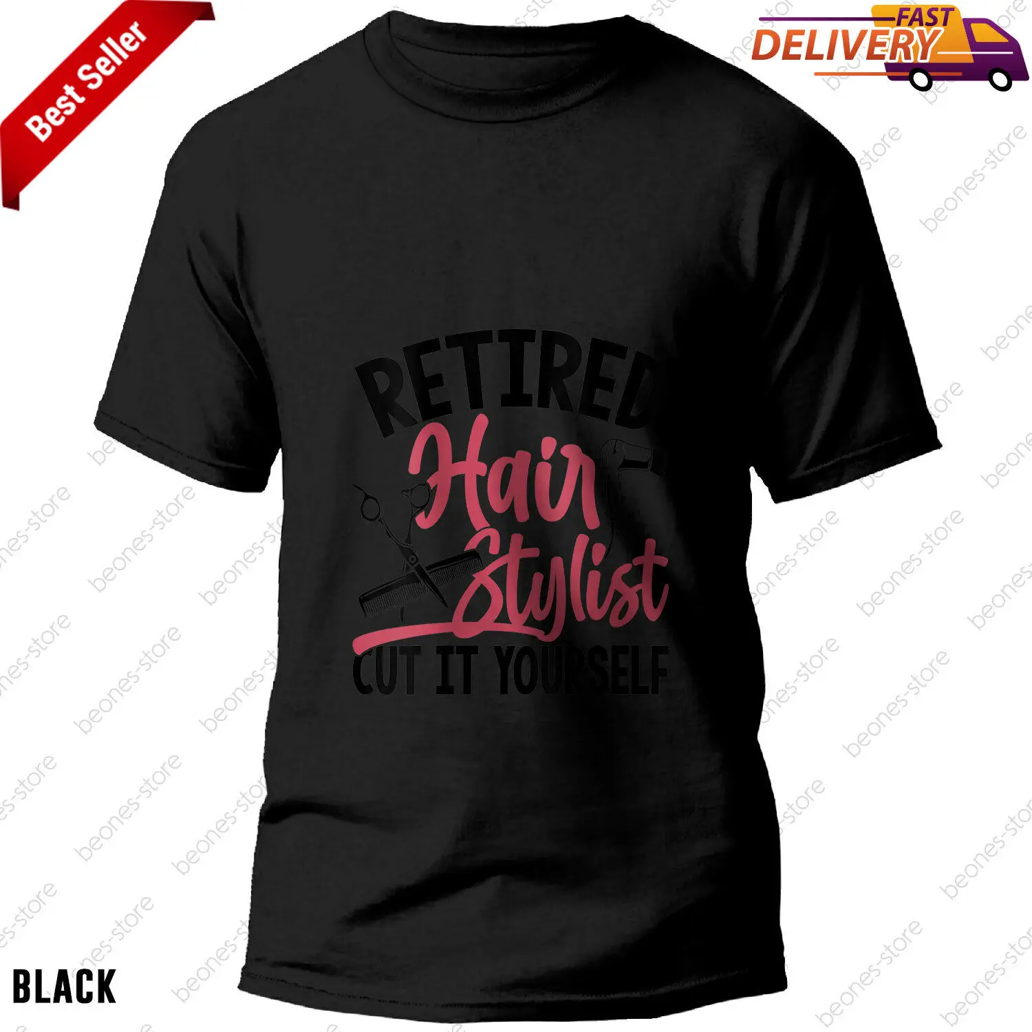 Retired Hair Stylist T-Shirt, Hairdresser Retirement Party Gift Idea