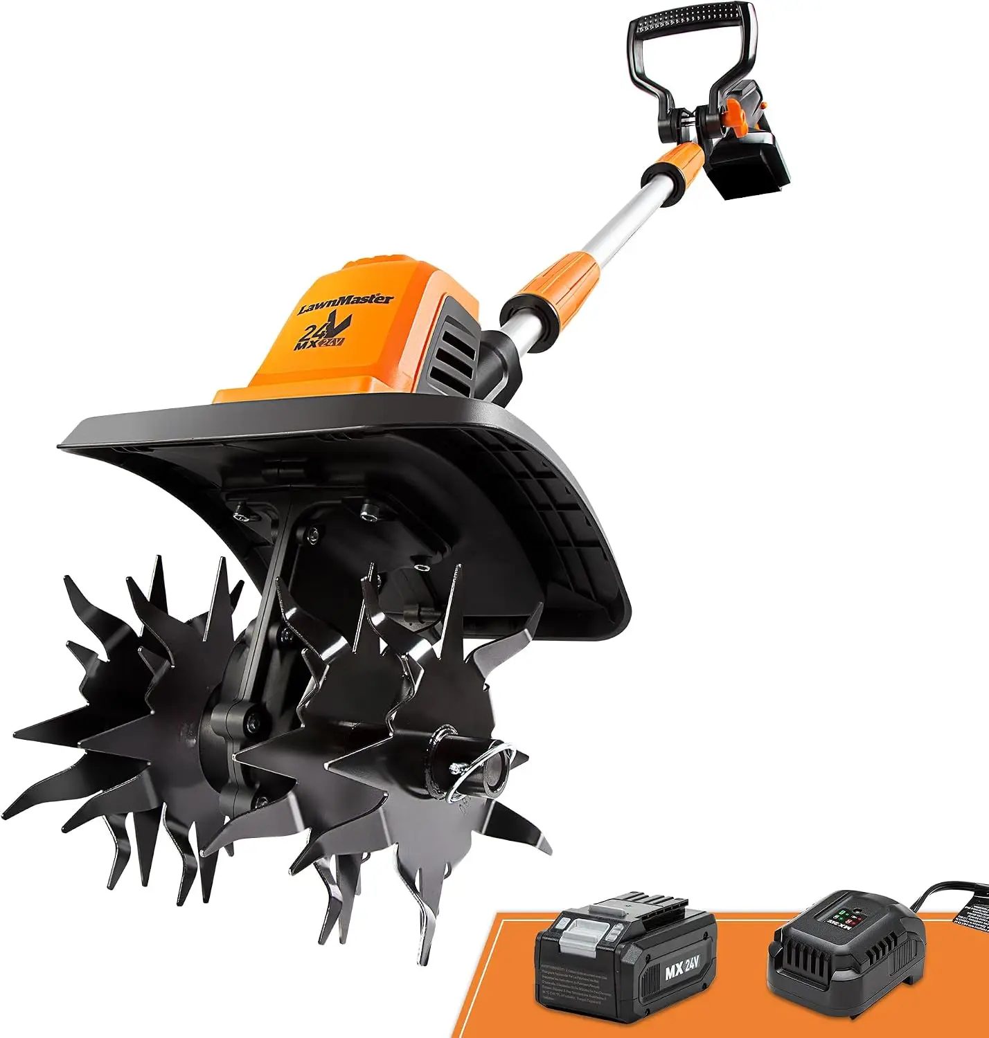 Cordless Garden Tiller, 24V MAX Power, 9-Inch Soil Cultivator for Garden Bed Preparation