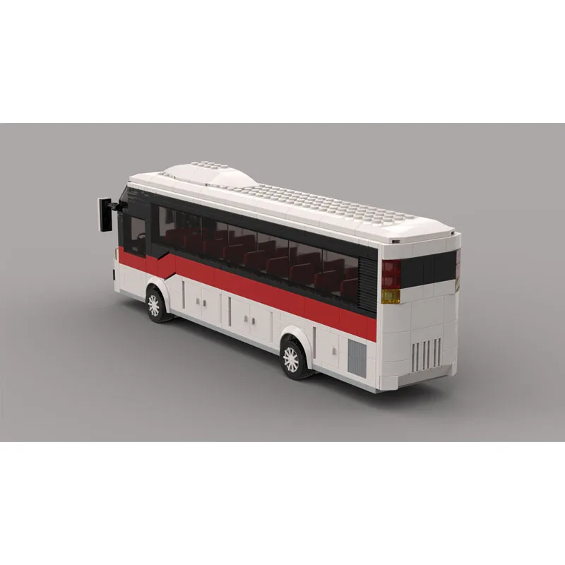 

MOC-151371 City Transit Bus Long-Distance Coach Building Block Model 537 Parts Children's Birthday Building Block Toy Gift