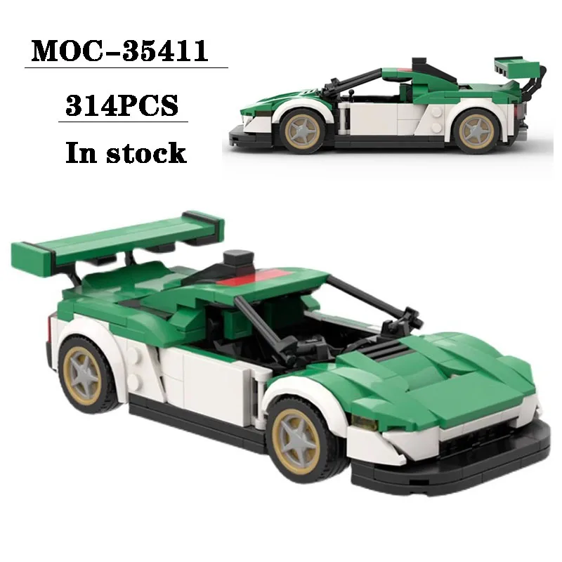 

MOC-35411 Block Racing Small Particle Assembly Block Racing Car Model 314PCS Children's and Boys' Birthday Christmas Toy Gift