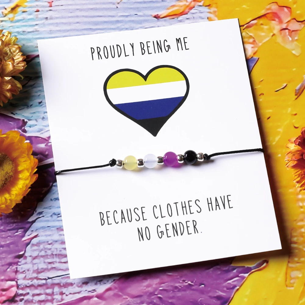 فخر الرغبات سوار أصفر أبيض أرجواني أسود 4 ألوان غير ثنائي سوار غير ثنائي مجوهرات النساء الرجال الحب هو الحب سوار #3