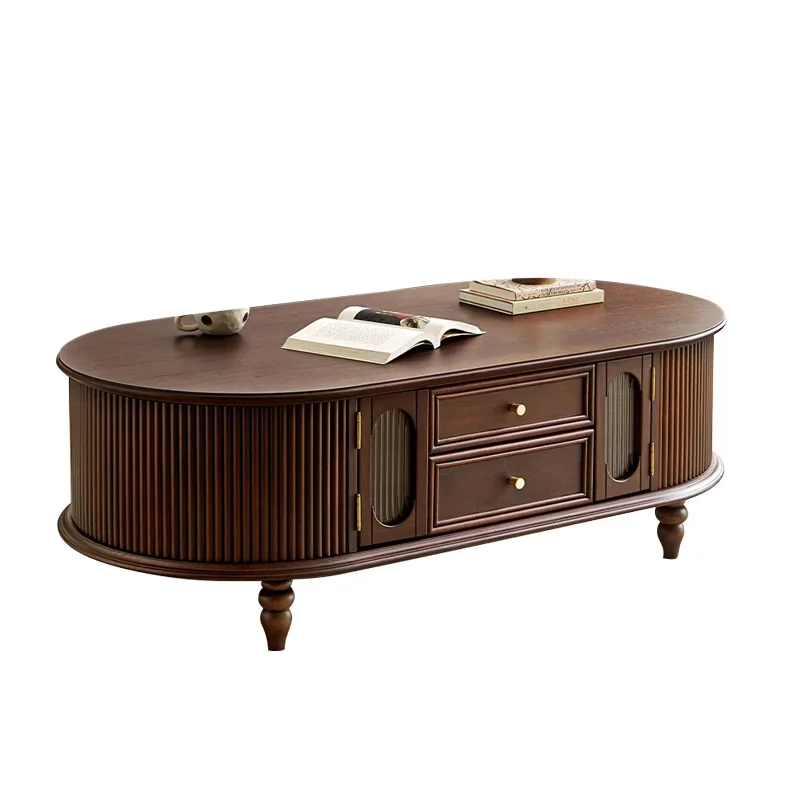 

Solid wood coffee table, living room furniture, sofa corner tea table