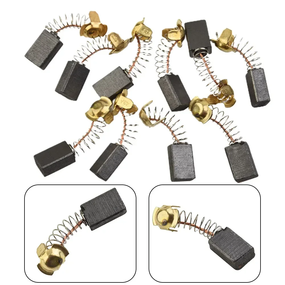 10Pcs Carbon Brushes Graphite Copper Motor Set Tight Copper Wire For Electric Hammer/Drill Angle Grindern Rotary Tool 7*11*18mm