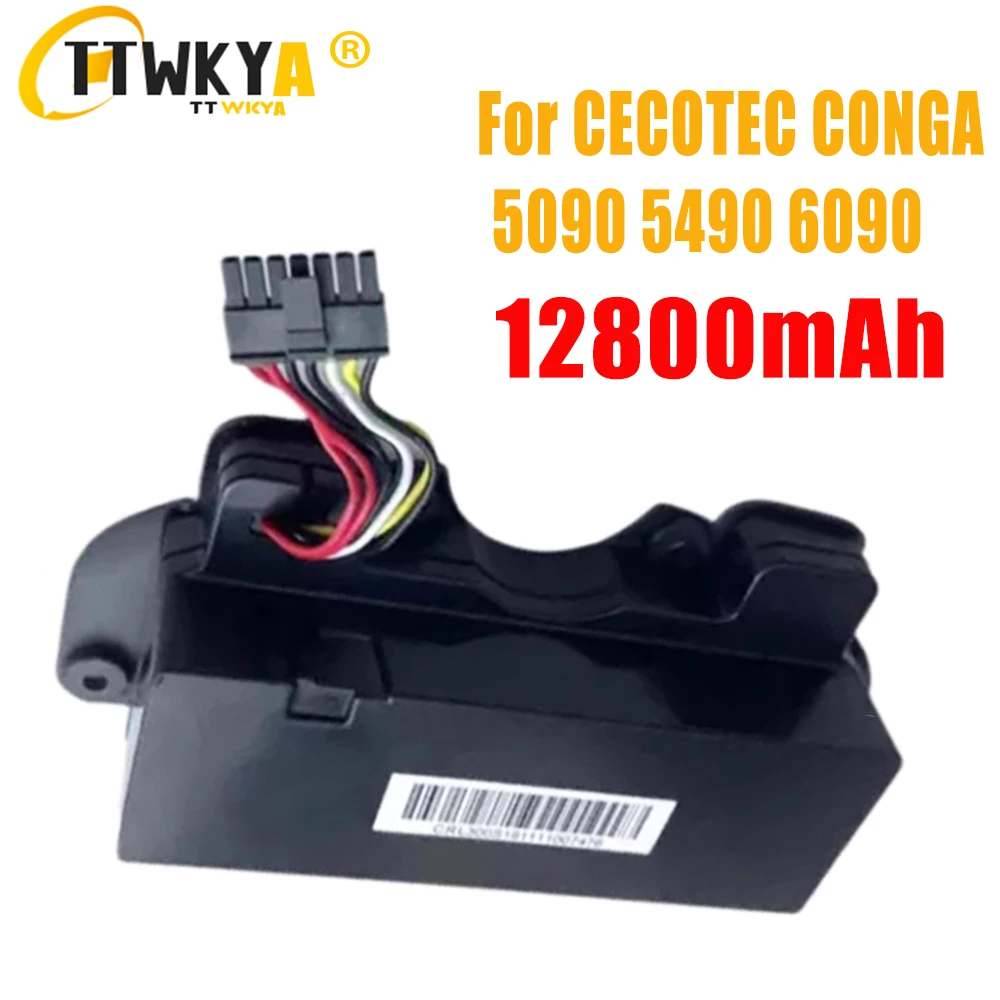 

New 14.8V 12800mAh INR18650 MH1-4S2P-300S Robot Battery for Cecotec Conga 5090 5490 6090 Robotic Vacuum Cleaner