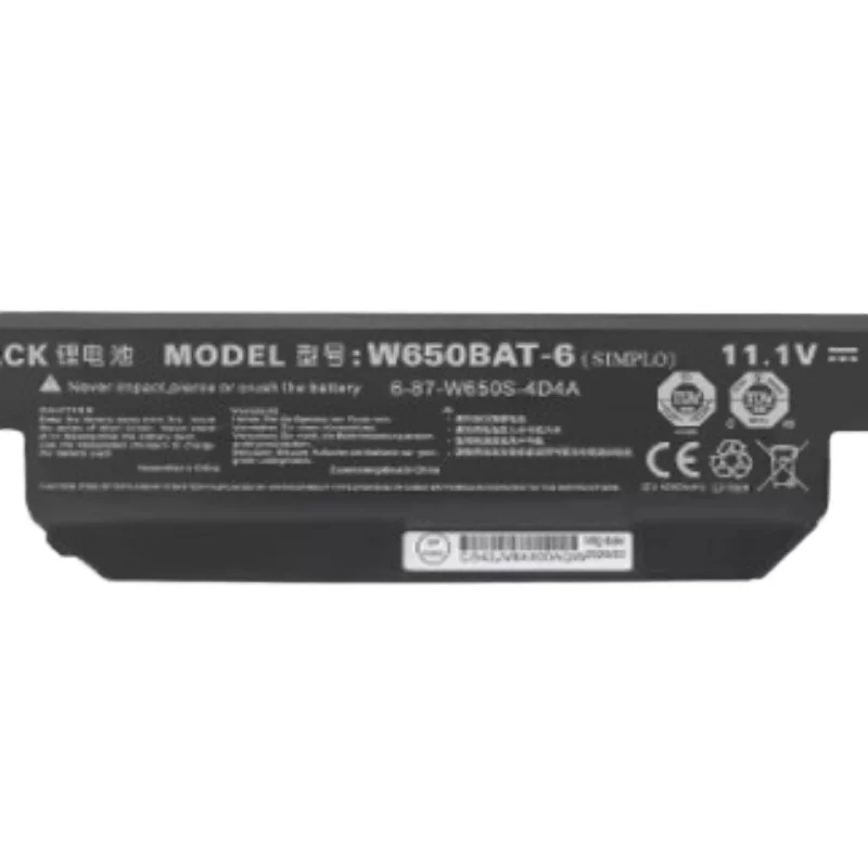 Brand New High Quality 11.1V 4400mAh Laptop Battery W650BAT-6 for Hasee K610C K650D K750D K570N G150TC G150MG K710C K590C K750D