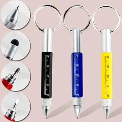 stylus pen keychain Ballpoint Pen Stylus 6 In 1 Metal Screwdriver Touch Screen Tool Pen Small Scale Keychain Pens Gift Accessory