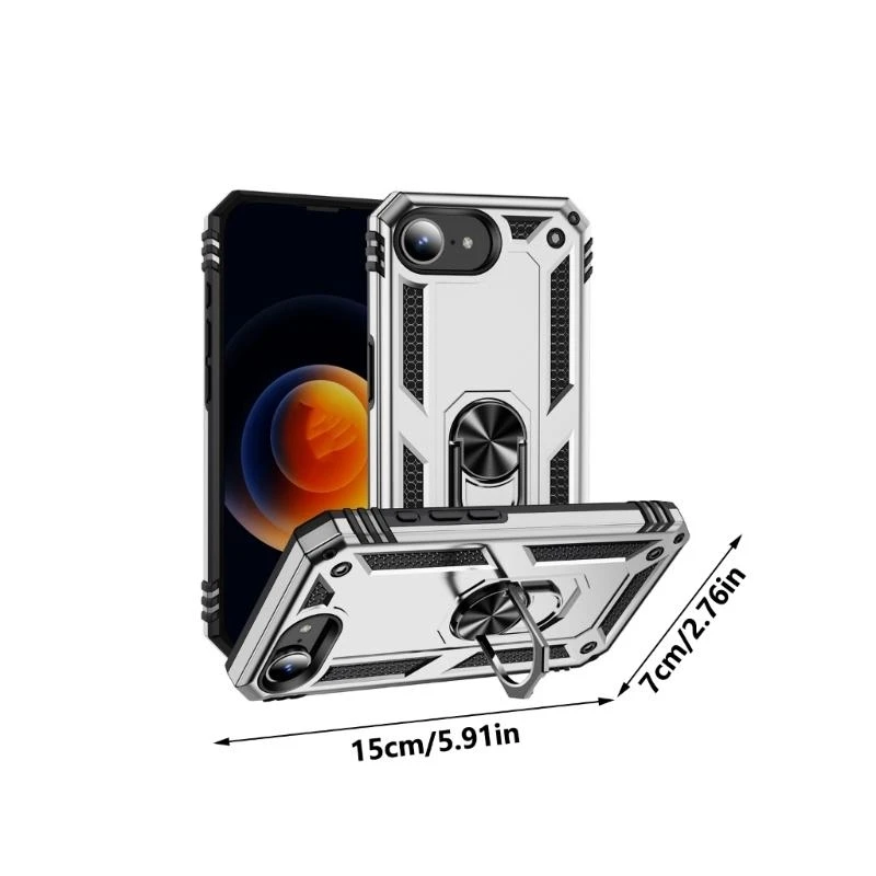 غطاء واقعي TPU & PC مع بناء في كيكستاندز هاتف للهاتف 16E