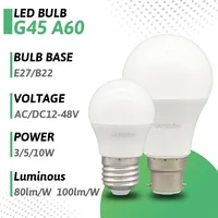 1-10PCS LED AC DC 12V 24V 48V Light Bulb E27 B22 Base Low Voltage Light Bulbs for Boat RV Shed Off Grid Cabin Solar Power