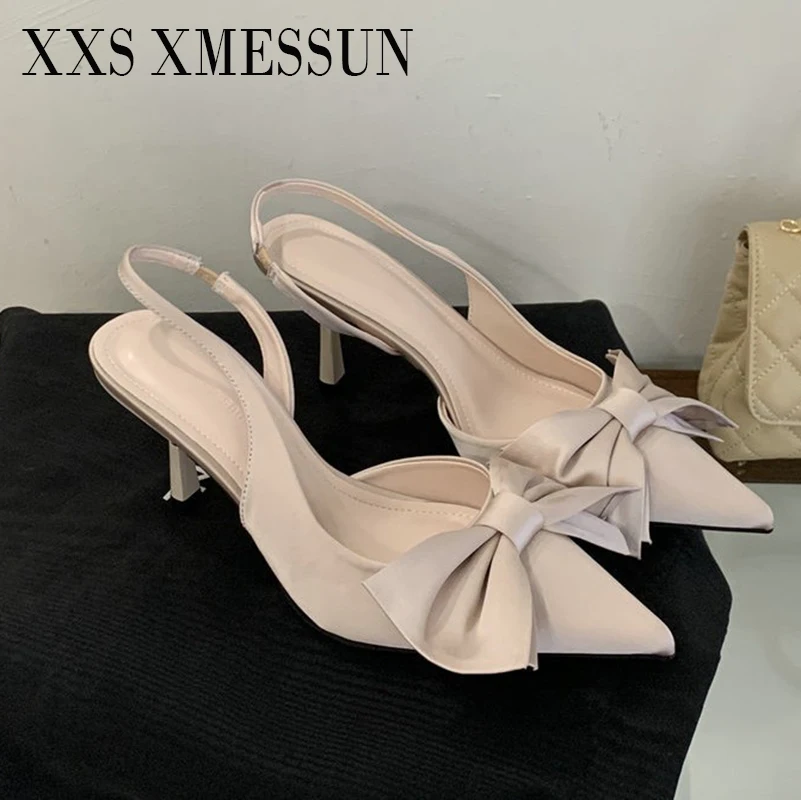 

XXS XMESSUN 2026 Новые летние женские босоножки на высоком каблуке с ремешком между пальцами, модные туфли с узким ремешком, дизайнерские туфли для вечеринок, сандалии