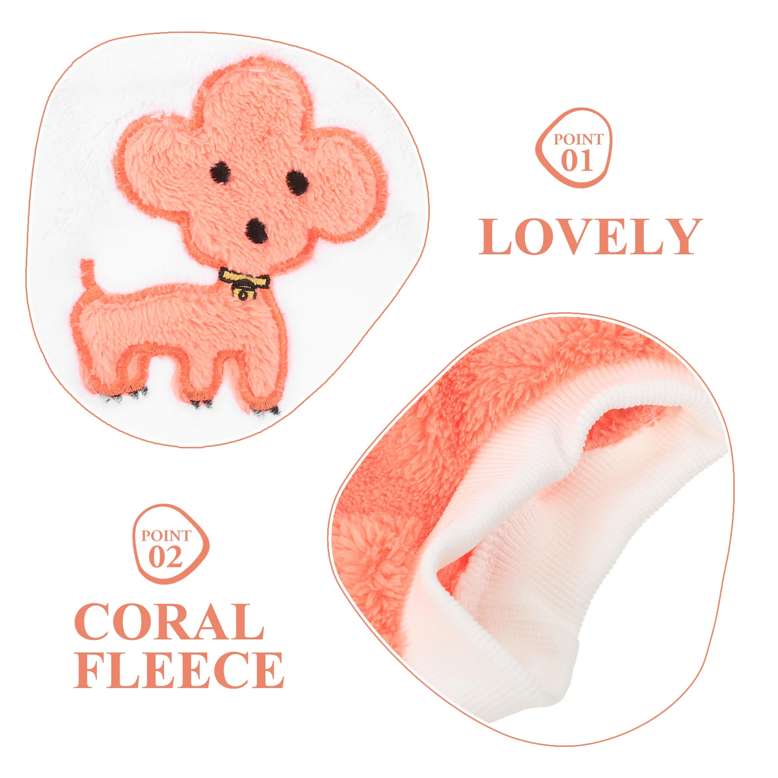 

Coral Fleece Decorative Puppy Garment Costume Comfortable Puppy Clothes Small Pajamas Portable Garment Household Pet Apparel