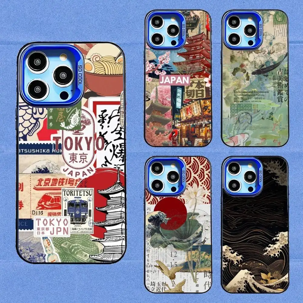 

Japanese Style Tokyo Phone Case For iPhone 16,15,14,13,12,11,8,7,Pro,Max,Plus,Mini,XS,SE Blue Candy Matte Shockproof Cover