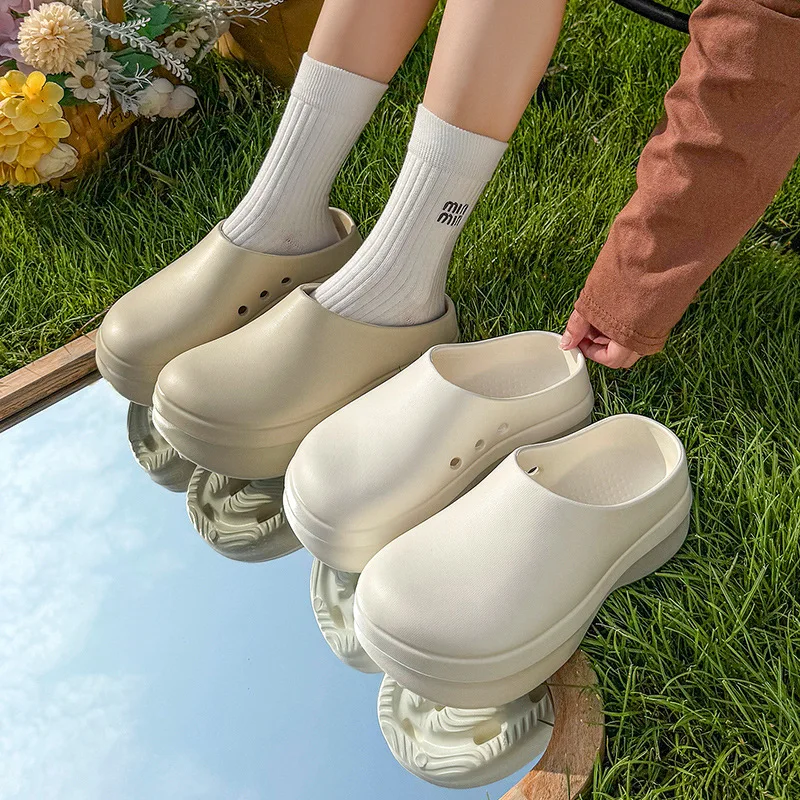 Men Women Platform Clogs Unisex Plus Size Thick Sole EVA Work Nursing Shoes Non-slip Arch Support Slip-on Closed Toe Mules