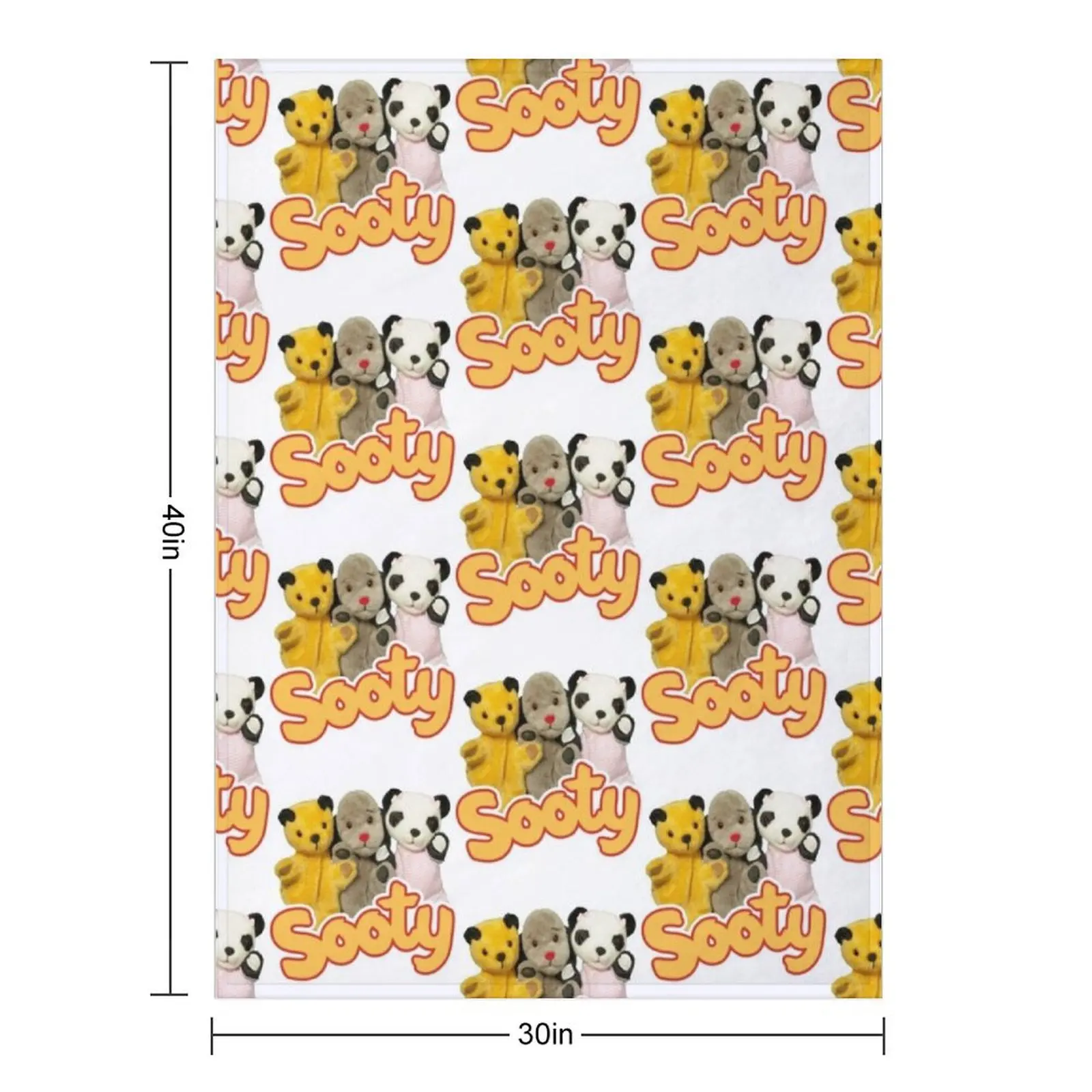 Sooty and sweep Throw Blanket blankets and throws Furry Luxury Flannel Fabric Blankets
