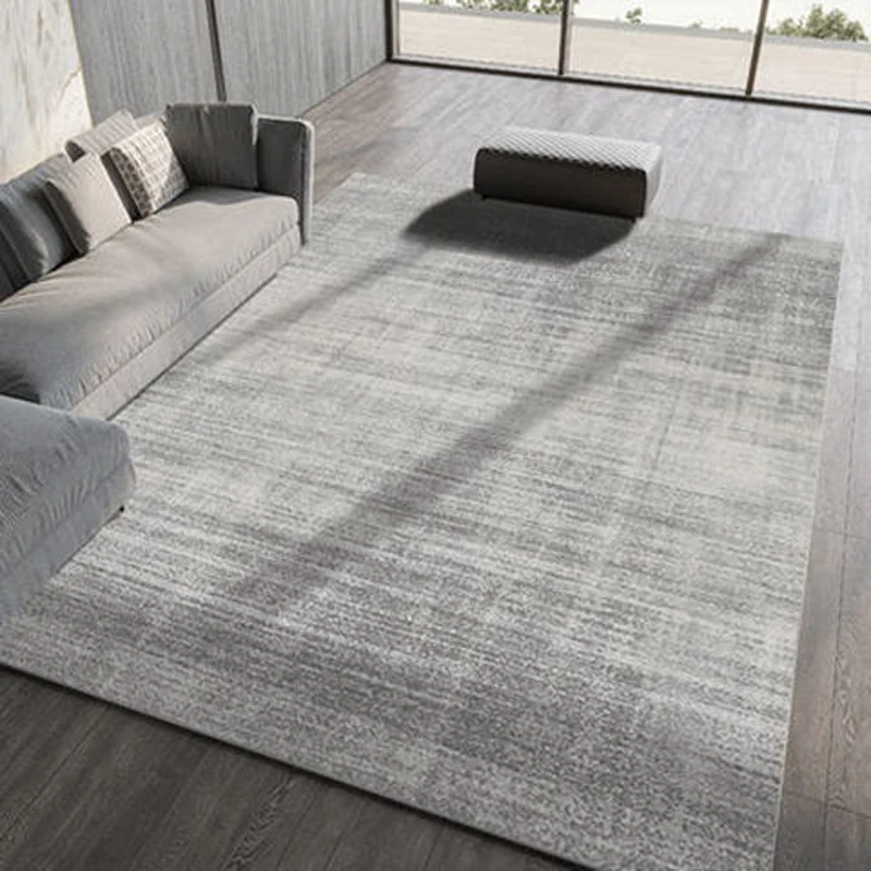 Moderno simples sala de estar decoração tapete grande área macia lounge tapete cinza nórdico para o quarto lavável anti-deslizamento tapete