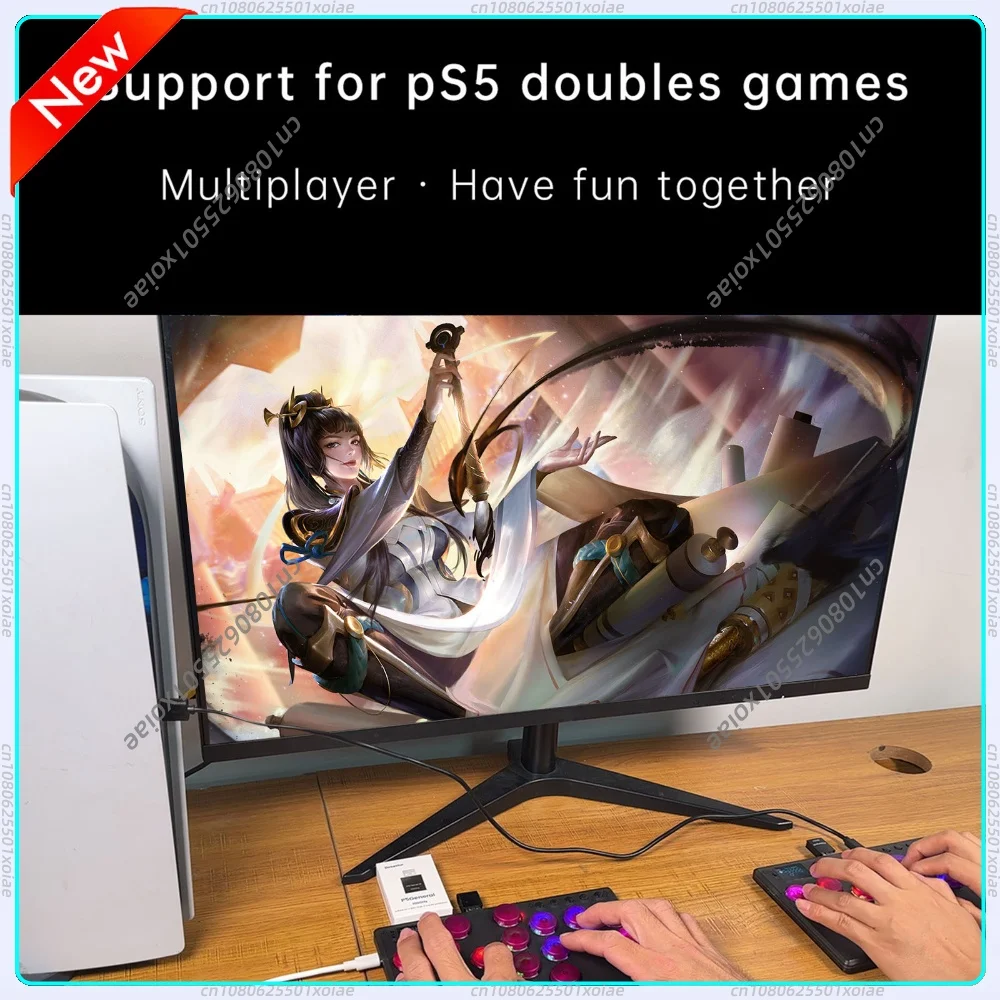 P5General Plug-and-Play Controller Converter with True 1000Hz Bidirectional Gamepad Converter USB Receiver for Raspberry Pi