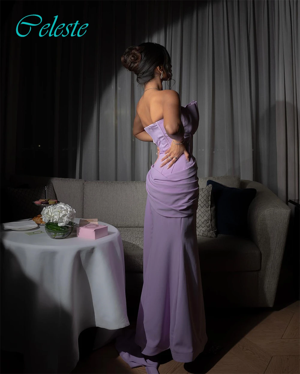 Customized Fashion Strapless Evening Dress and Exquisite Jersey Special Occasion Gowns and Delicate Sleeveless Party Dresses