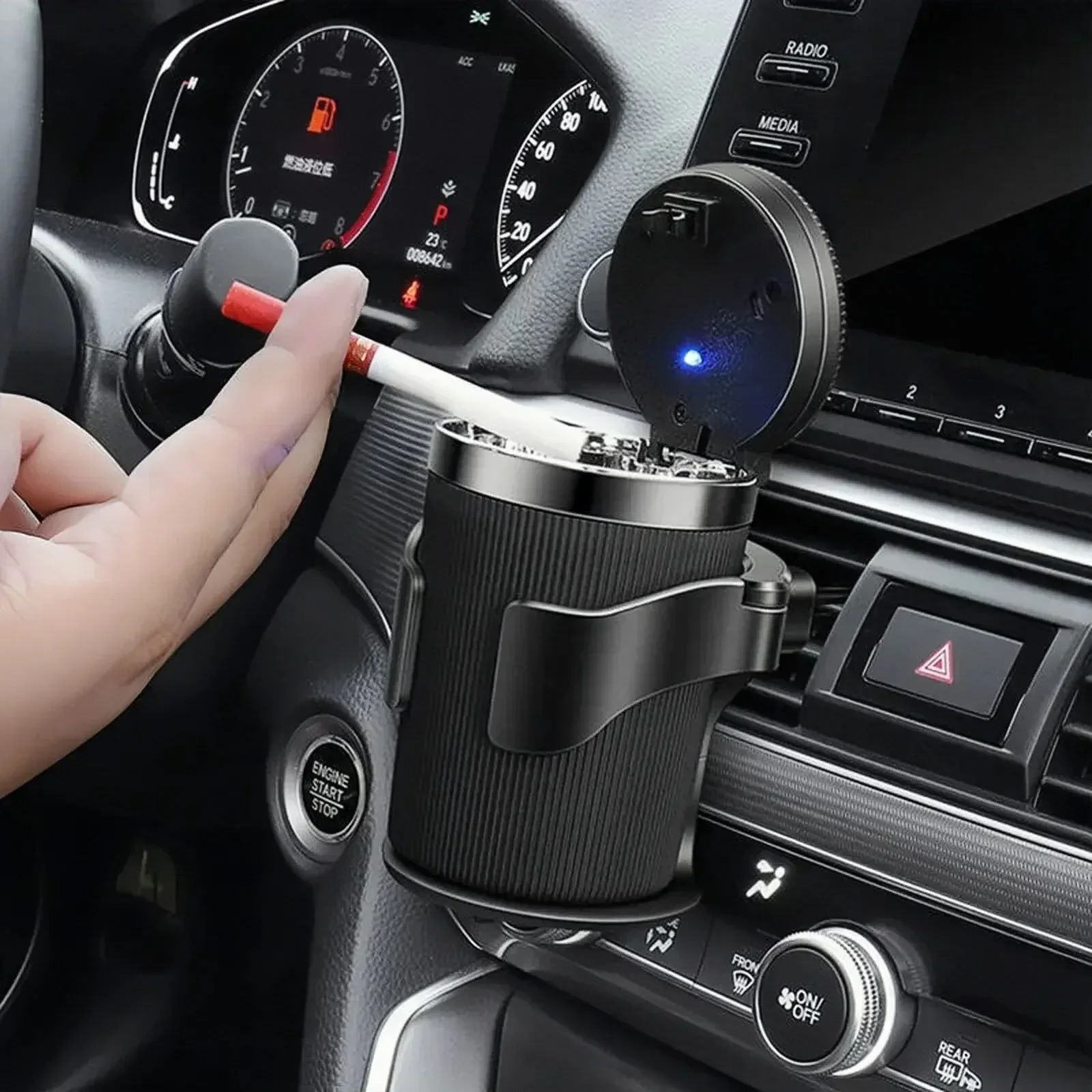 Car Air Vent Drink Cup Bottle Holder Auto Drink Rack Stand for Water Bottles & Ashtray Multifunctional Car Coffee Cup Holder image 3