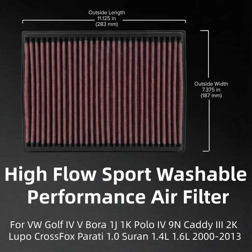 

Высокопроизводительный воздушный фильтр для VW Golf IV V Bora 1J 1K Polo IV 9N Caddy III 2K Lupo CrossFox Parati 1.0 Suran 1.4L 1.6L 2000-2013