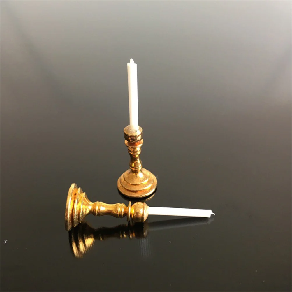 Household Candlesticks Miniature Scene Flapper Accessories Mminihouse Furniture