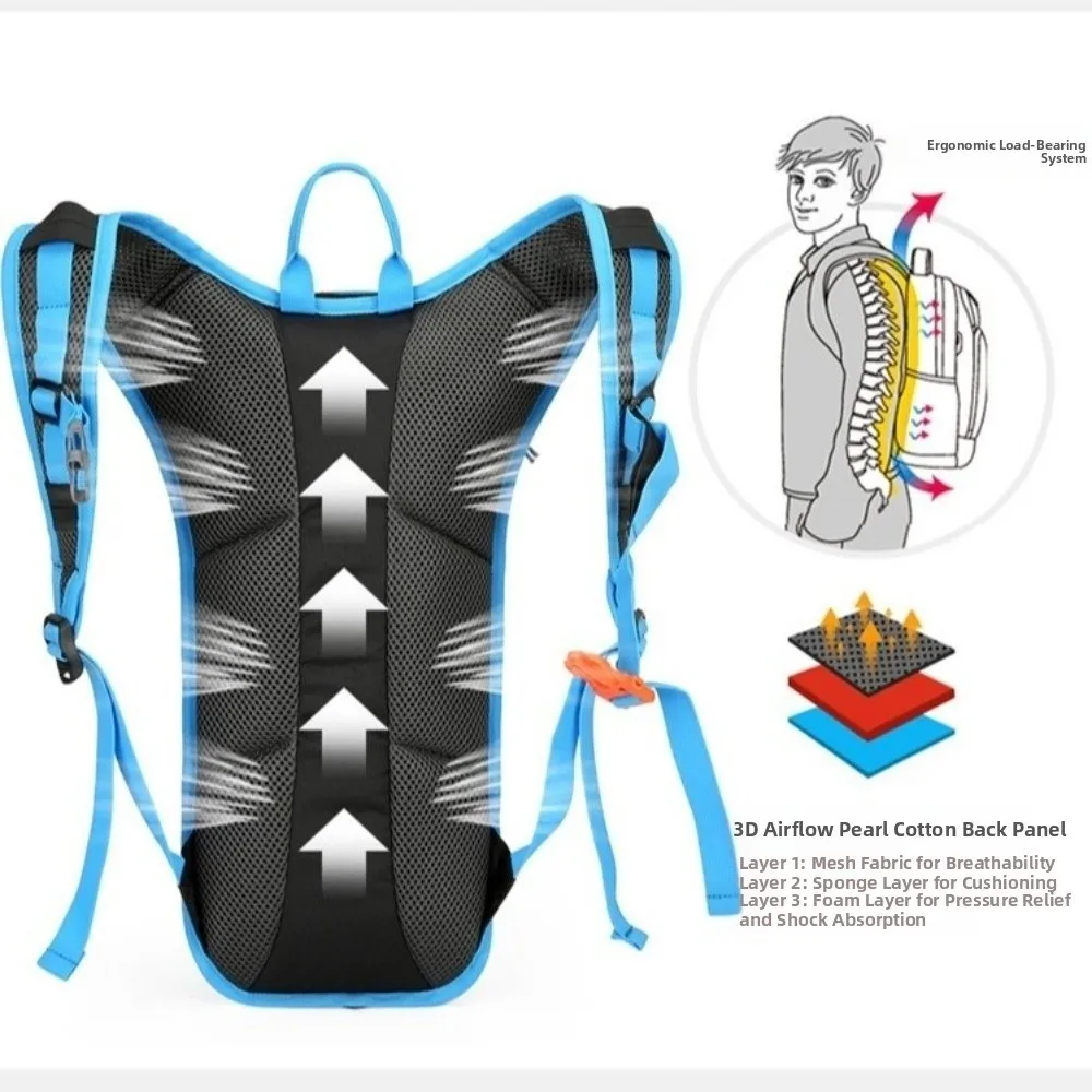 

New Nylon Outdoor Hydration Backpack Waterproof Ultra-light Climbing Backpack Breathable Reflective Water Daypack Unisex