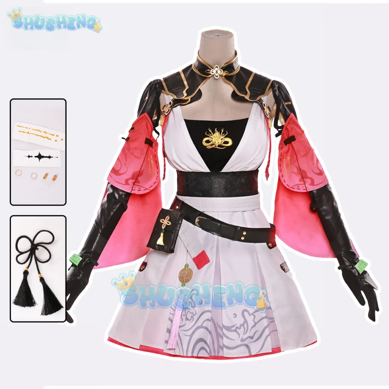 Shusheng Game Wuthering Waves Taoqi Cosplay Uniforms Halloween Carnival Party Role Play Clothing for Women