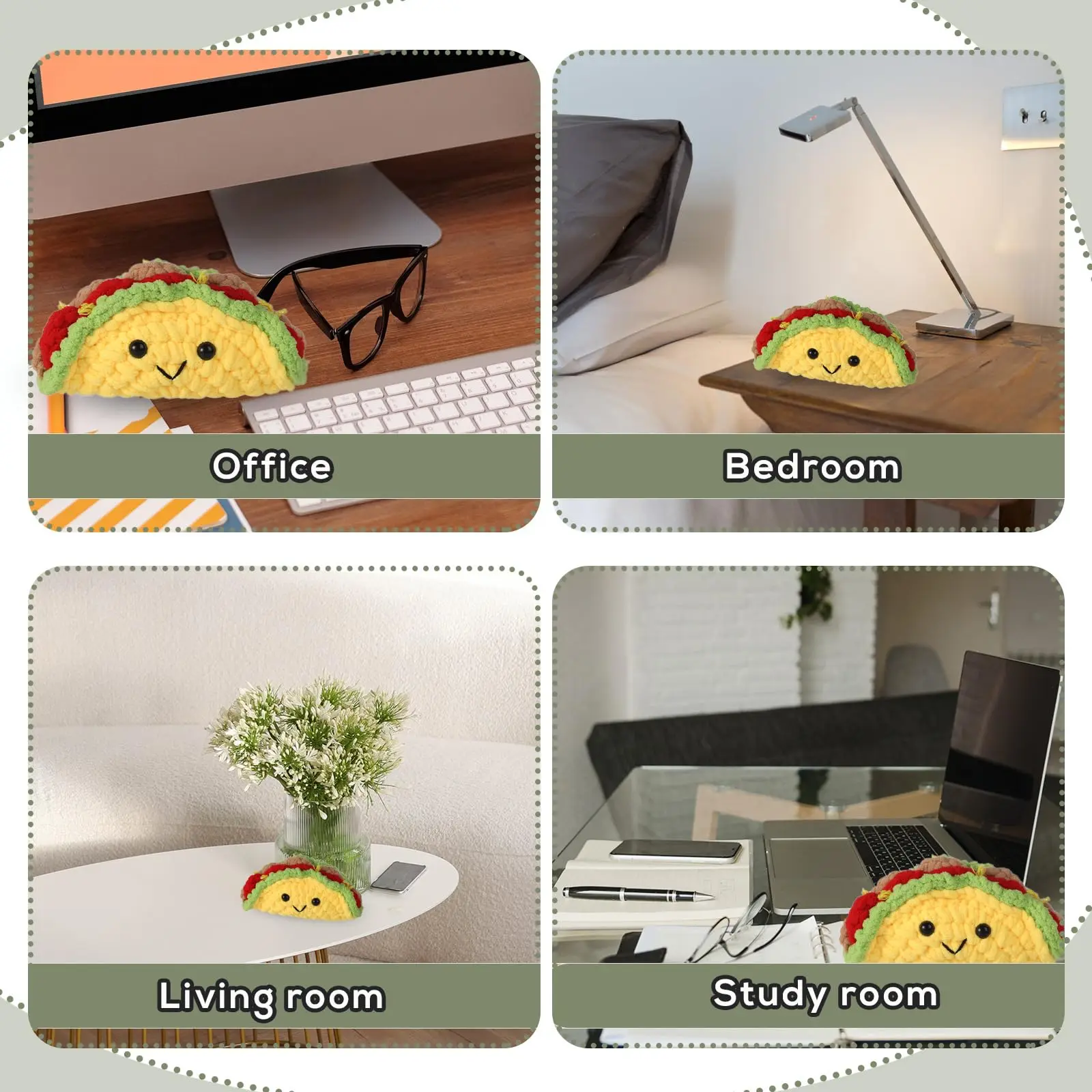 قطعة واحدة من زخرفة محشوة إيجابية، هدية عيد الميلاد الملهمة مع بطاقة إيجابية، ديكور غرفة صغير لطيف، عيد الميلاد، هدية الهالوين للأصدقاء والزملاء والعائلة