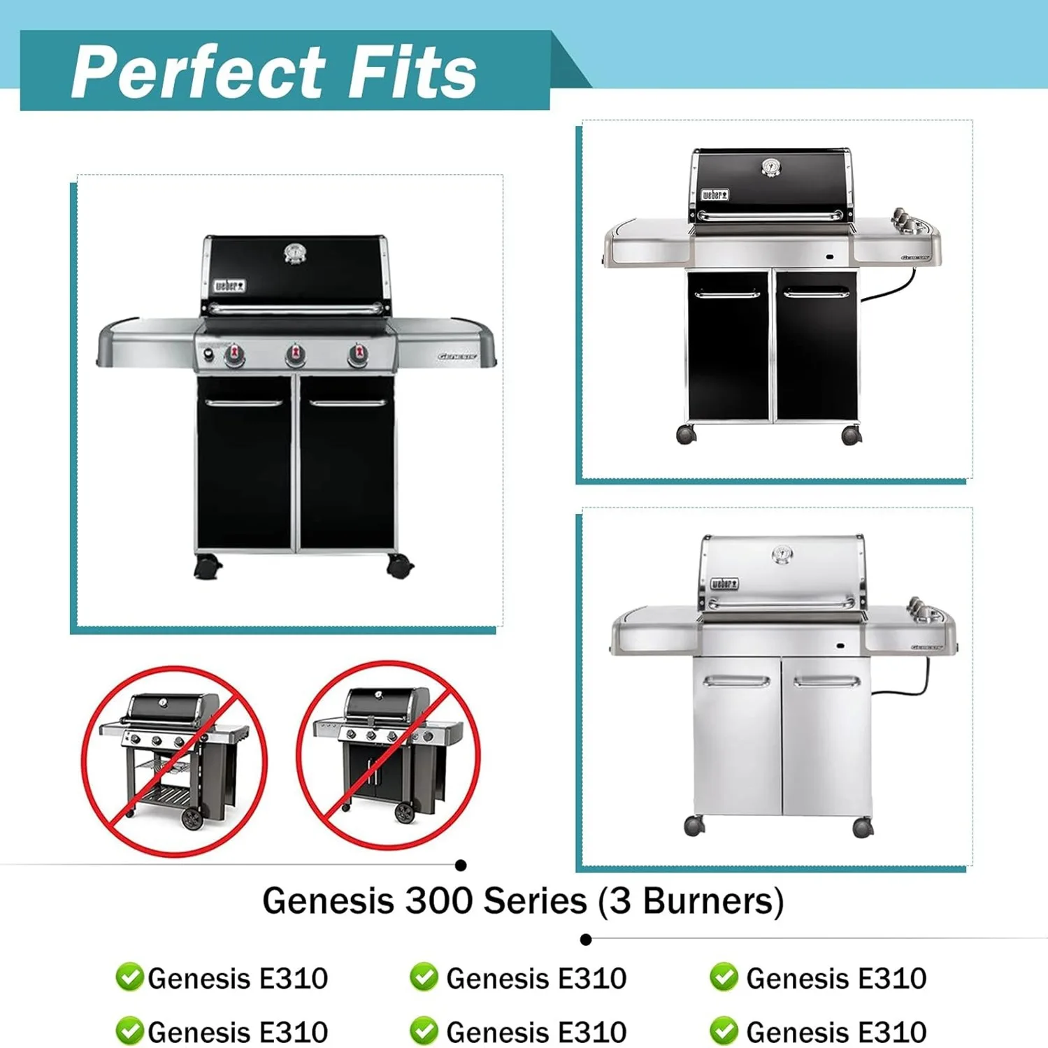 Amazon popular 65054 stainless steel insulation rack for Weber Genesis300 series 2007-20